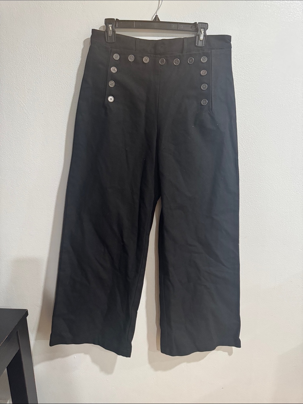 ComeForget Black Sailor-Style Wide Leg Jeans - Picture 2 of 7